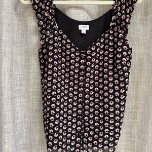 J. Crew Factory sleeveless button up ruffle top 6 EUC